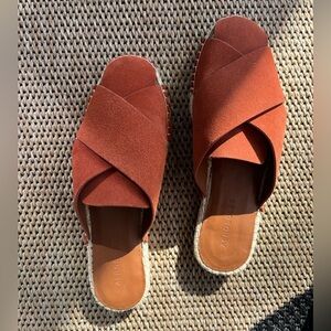 Aerosoles Women's Orange Slide Sandals - Halley Mule Size 7.5